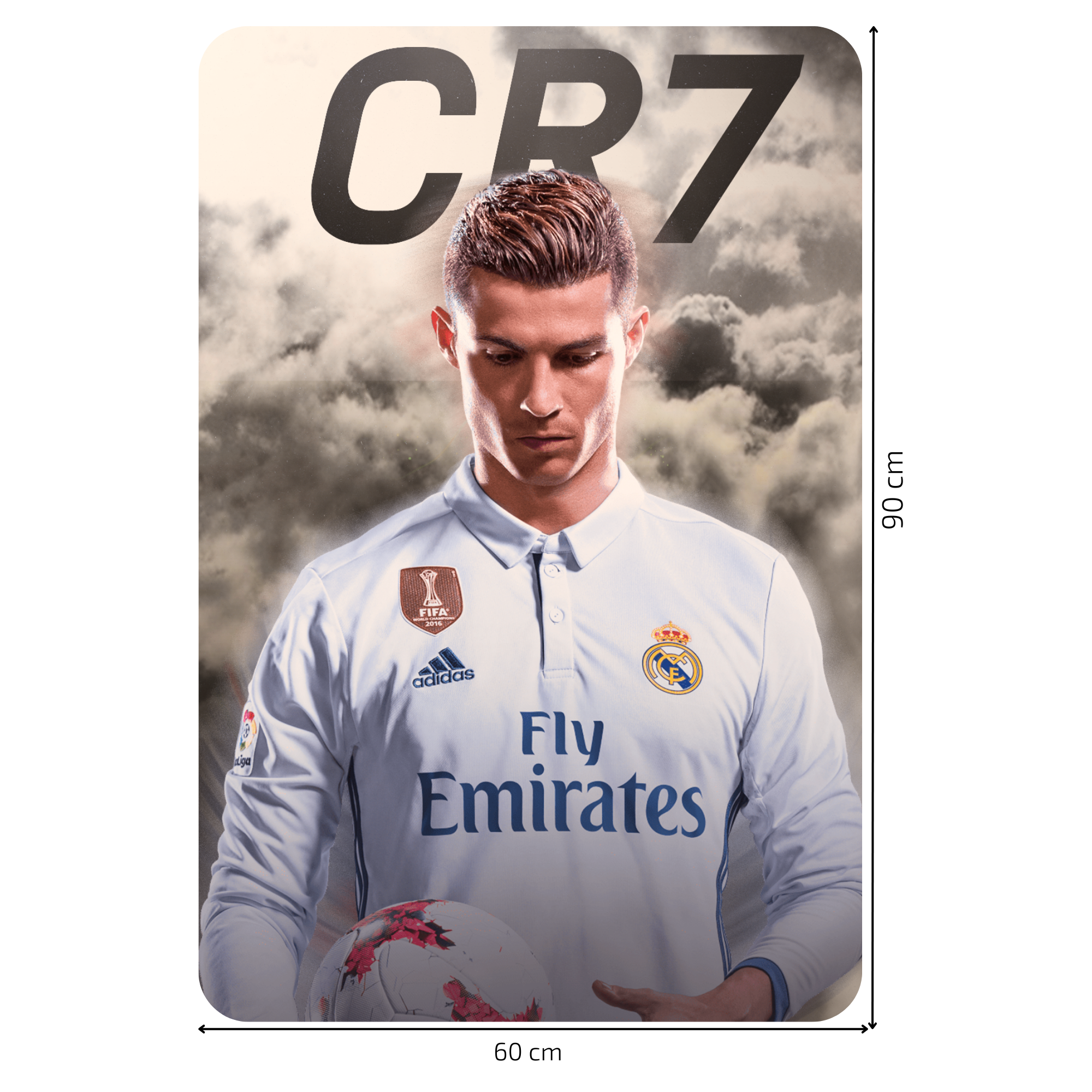 Textilná nálepka na stenu pre futbalového fanúšika - Cristiano Ronaldo - balenie 2